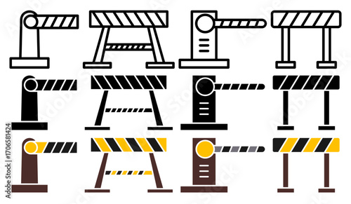 Barrier icon glyph and line style pack