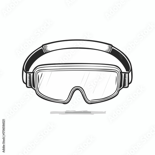 Safety Glasses Outline Vector Icons