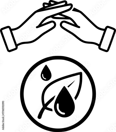 Simple vector icon environmental preservation