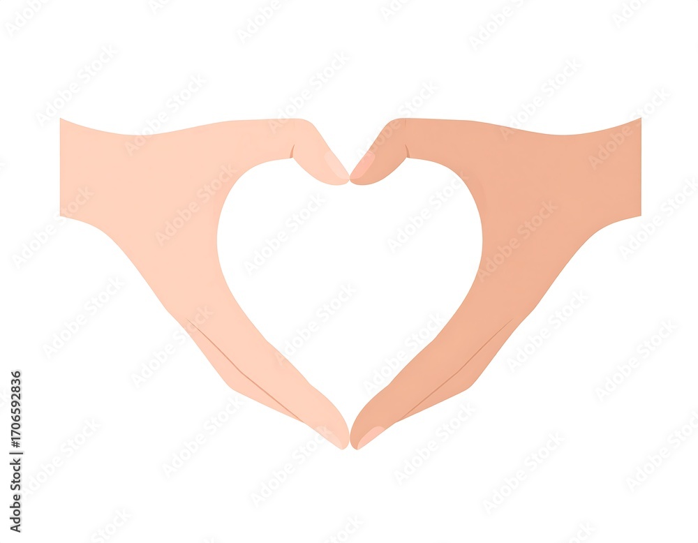 Fototapeta premium Two hands forming a heart shape (5)