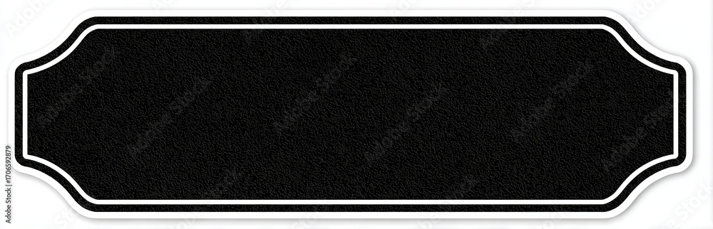Fototapeta premium Black Decorative Border with Rounded Ends and White Outline, Versatile Frame for Print and Digital Layouts