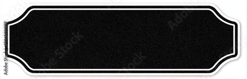 Black Decorative Border with Rounded Ends and White Outline, Versatile Frame for Print and Digital Layouts