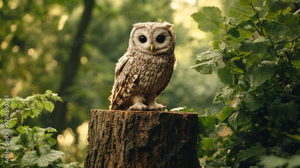 Fototapeta premium crochet owl generative ai