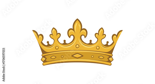 a golden crown with intricate details and regal appearance