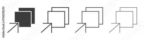 Window Maximize vector icon set in black and white color.