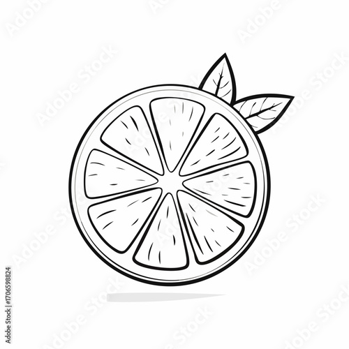 Citrus Spritz Simple Line Art