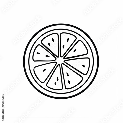 Citrus Spritz Simple Line Art