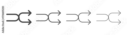 Flexibility vector icon set in black and white color.