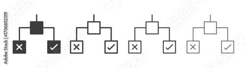 Condition vector icon set in black and white color.