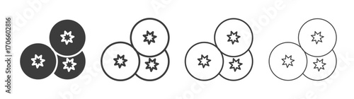 whiteberries vector icon set in black and white color.