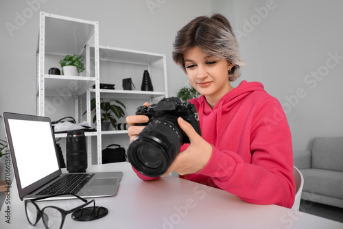 Beautiful young happy femal...
