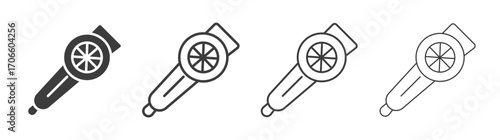 Kazoo vector icon set in black and white color.