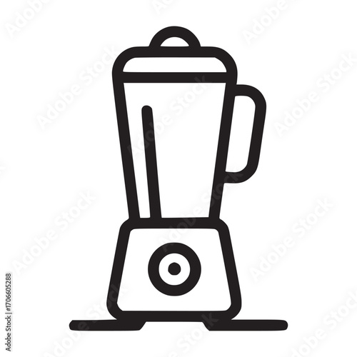 Illustration of a blender this simple and modern design is perfect for representing kitchen appliances, cooking, healthy eating, or smoothie recipes in a clean and minimalist style