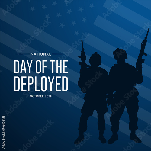 National Day Of The Deployed background vector illustration