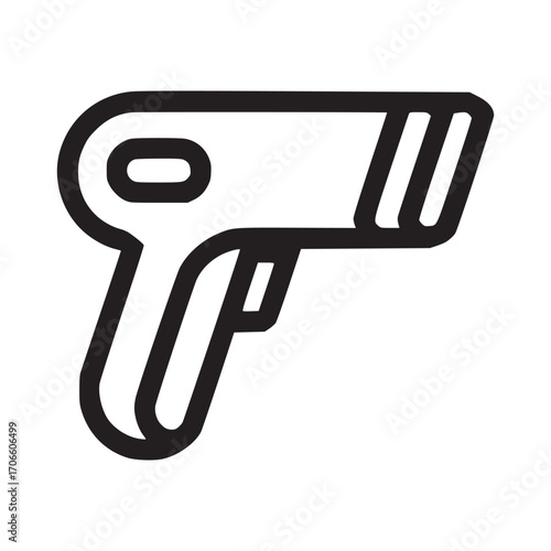 Illustration of a barcode scanner this minimalist icon represents a device used for scanning barcodes, commonly found in retail and logistics for inventory management and sales