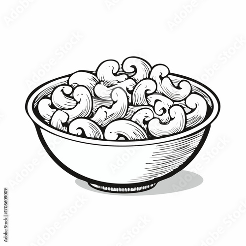 mac and cheese line art vector illustration simple design