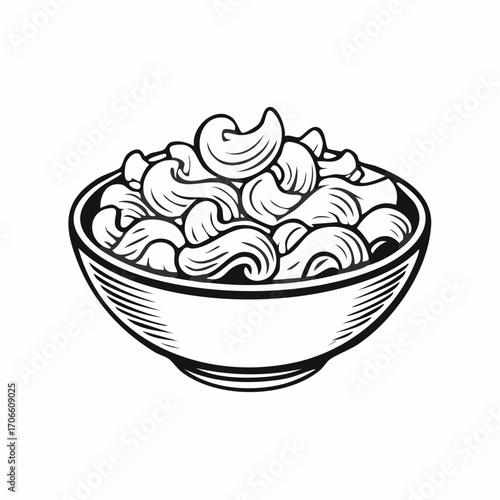 mac and cheese line art vector illustration simple design