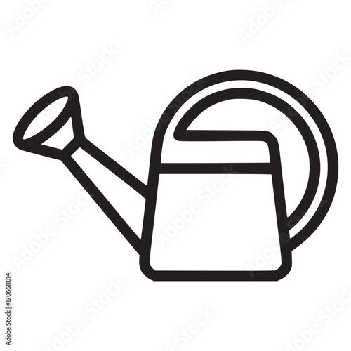 Illustration of a watering can the watering can is a garden tool used to water plants it is a simple and clean design, perfect for icons, logos, and other graphic design projects