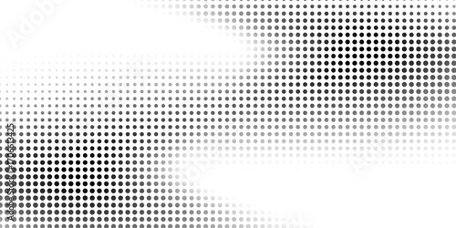Black dotted and white abstract background. Wavy dotted and mesh effect. Simple comic style with dot.