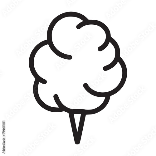 Illustration of a cotton candy this simple yet charming design captures the essence of this beloved treat, evoking feelings of nostalgia and joy perfect for adding a touch of sweetness to any project