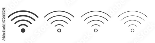 Wifi icons set vectors graphic designs