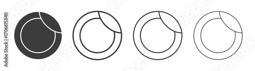 Sticker icons set vectors graphic designs