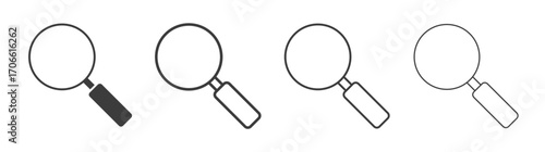 Search icons set vectors graphic designs