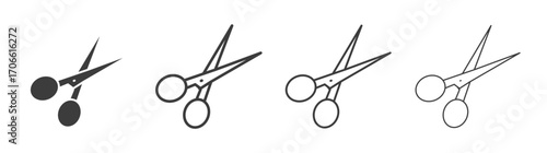 Scissors icons set vectors graphic designs
