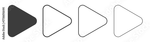 Play icons set vectors graphic designs