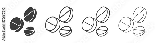 Medicine icons set vectors graphic designs