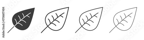 Leaf icons set vectors graphic designs