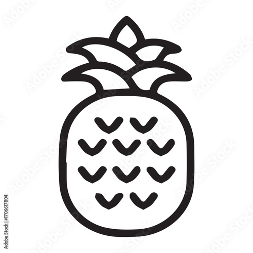 Pineapple Icon Outline