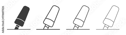 Highlighter icons set vectors graphic designs