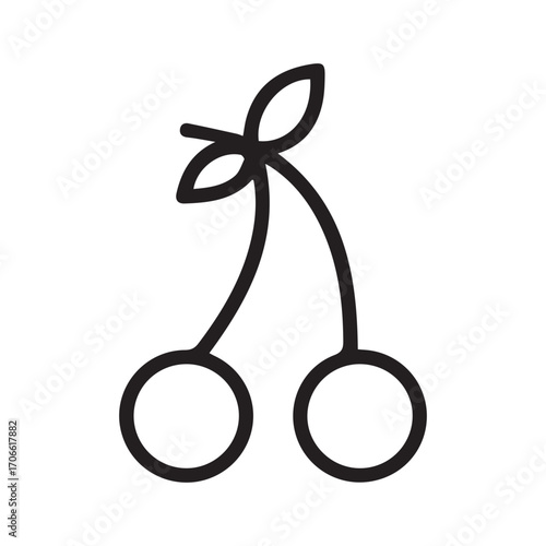 Cherries Icon Illustration