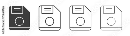 Floppy disk icons set vectors graphic designs