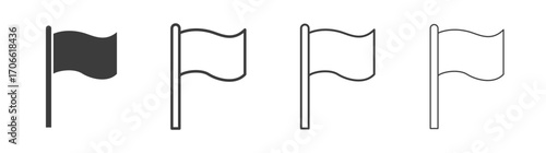 Flag icons set vectors graphic designs