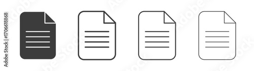 Document icons set vectors graphic designs