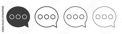 Comment icons set vectors graphic designs