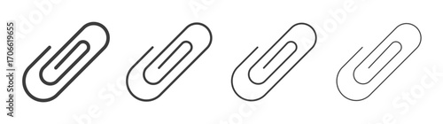 Clip icons set vectors graphic designs