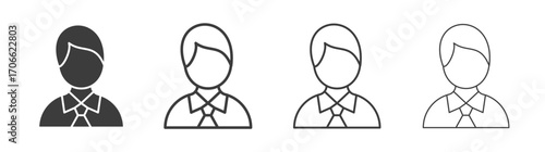 Man icons set vectors graphic designs
