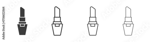 Lipstick icons set vectors graphic designs
