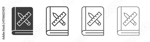 Brand guidelines icons set vectors graphic designs