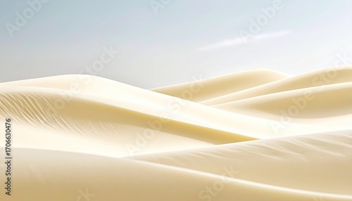 Fototapeta Naklejka Na Ścianę i Meble -  Soft Light on Undulating Sand Dunes