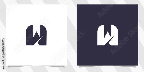 letter w logo design vector