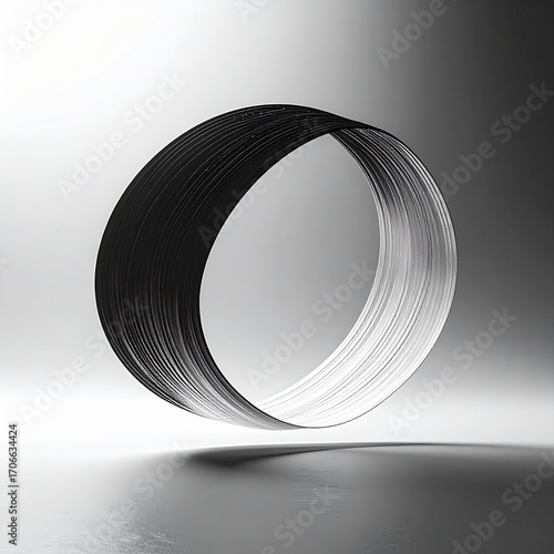 Monochrome Fluid Abstract