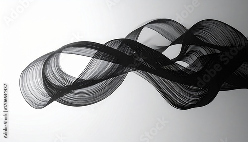 Monochrome Fluid Abstract