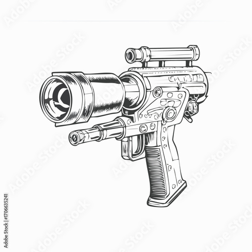Arm Blaster vector line art