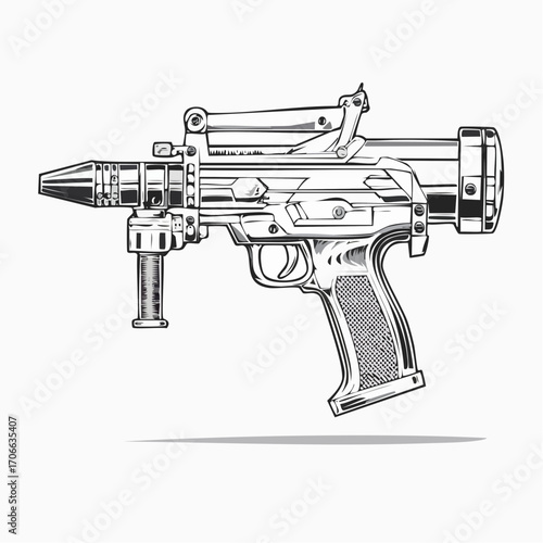 Arm Blaster vector line art