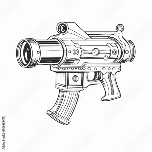 Arm Blaster vector line art
