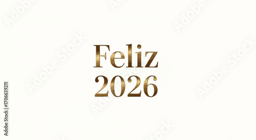 Happy new year 2026 download feliz año nuevo 2026 gold text vector image happy new year celebration festive season greeting card design vector